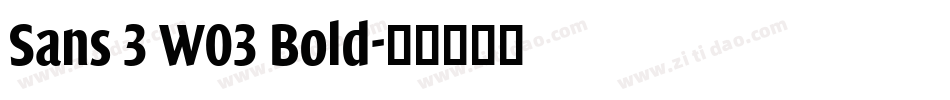 Sans 3 W03 Bold字体转换